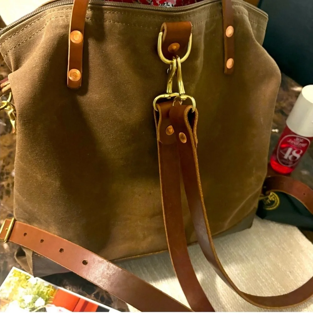 Meanwhile Back On The Farm Original Field Tan Canvas Backpack Set - Picture 3 of 14